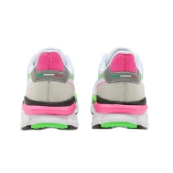 Diadora Women's Atomo V7000 Running Shoe - White/Green Fluo/Pink Fluo -Nike Store 101.179068 D0250 20 HR