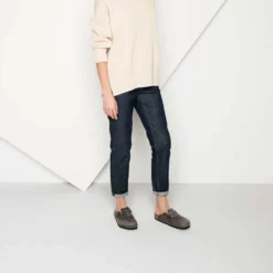 Birkenstock Women's Boston SFB Oiled Leather - Iron - Regular -Nike Store 1013255 f look f