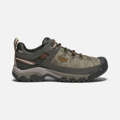 Keen Men's Targhee III Leather Waterproof Hiking Shoe - Black Olive/Golden Brown - Regular (D)