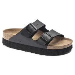 Birkenstock Arizona Platform Vegan - Birko Flor Black- Medium/Narrow