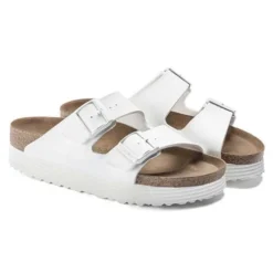 Birkenstock Arizona Platform Vegan - White- Medium/Narrow -Nike Store 1018581 pair