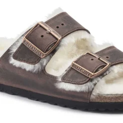 Birkenstock Arizona Shearling Sandal - Habana Natural- Medium/Narrow 9 Birkenstock Arizona Shearling Sandal - Habana Natural- Medium/Narrow -Nike Store 1021049 detail 1