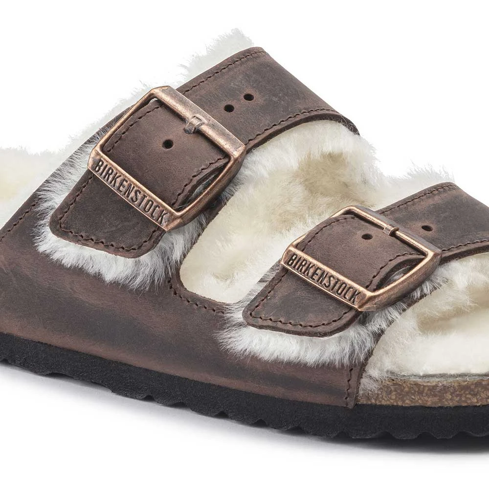 Birkenstock Arizona Shearling Sandal - Habana Natural- Medium/Narrow 3 Birkenstock Arizona Shearling Sandal - Habana Natural- Medium/Narrow - Image 3