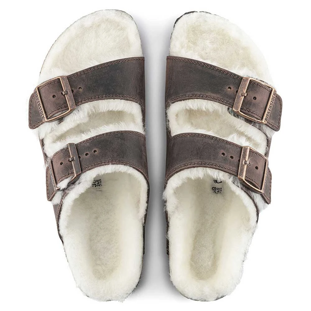 Birkenstock Arizona Shearling Sandal - Habana Natural- Medium/Narrow 5 Birkenstock Arizona Shearling Sandal - Habana Natural- Medium/Narrow - Image 5