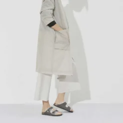 Birkenstock Arizona Shearling Sandals - Iron Natural- Medium/Narrow -Nike Store 1021067 f look f