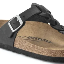 Birkenstock Gizeh Braid Suede Black Oil Leather- Regular/Wide 8 Birkenstock Gizeh Braid Suede Black Oil Leather- Regular/Wide -Nike Store 1021349 detail 1