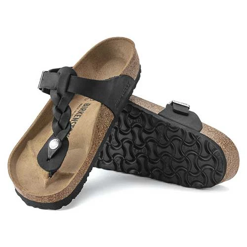Birkenstock Gizeh Braid Suede Black Oil Leather- Regular/Wide 6 Birkenstock Gizeh Braid Suede Black Oil Leather- Regular/Wide - Image 6