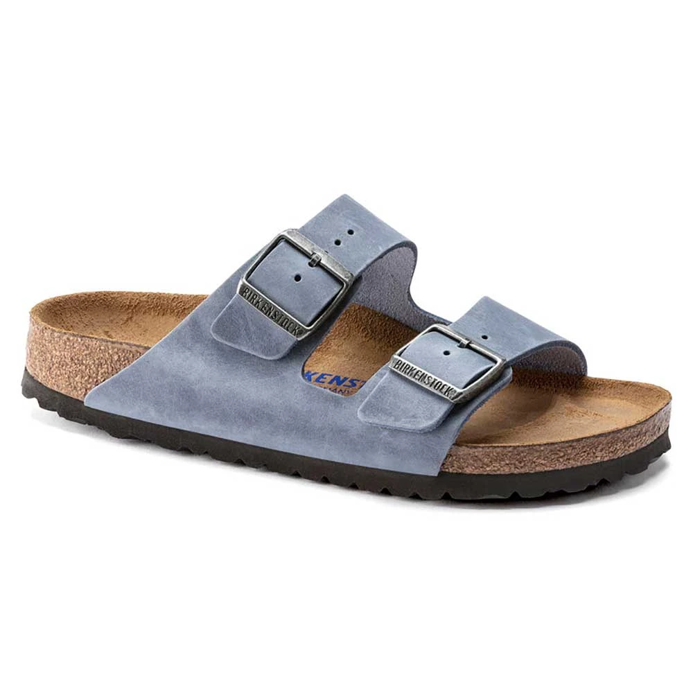 Birkenstock Arizona SFB Oil Leather Sandal - Dusty Blue - Regular/Wide 1 Birkenstock Arizona SFB Oil Leather Sandal - Dusty Blue - Regular/Wide