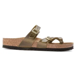 Birkenstock Women's Mayari Oiled Leather Sandal- Green Olive- Regular/Wide -Nike Store 1023209 side