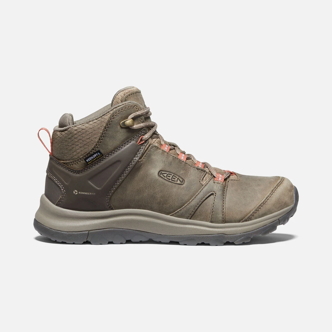 Keen Women's Terradora II Leather Mid Waterproof Boots - Brindle/Redwood - Regular (B) 1 Keen Women's Terradora II Leather Mid Waterproof Boots - Brindle/Redwood - Regular (B)