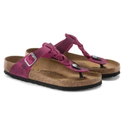 Birkenstock Women's Gizeh Braid Sandal- Festival Fuchsia- Regular/Wide -Nike Store 1023991 pair