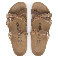 Birkenstock Women's Franca Oiled Leather Sandal - Cognac - Regular/Wide -Nike Store 1024052 top