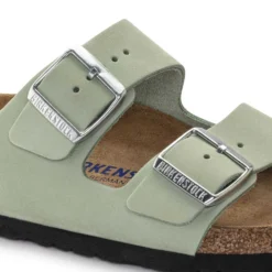 Birkenstock Women's Arizona Nubuck - Matcha- Medium/Narrow -Nike Store 1024116 detail 1