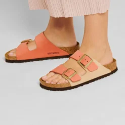 Birkenstock Women's Arizona Nubuck Sandal - Mars/Sandcastle - Regular (B) -Nike Store 1025757 f closeup f