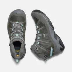 Keen Women's Circadia Mid WP Hiking Boot - Steel Grey/Cloud Blue - Regular (B) -Nike Store 1026763 PLD PDP 1