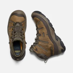 Keen Men's Circadia Mid WP Hiking Boot- Bison/Brindle- Wide (2E) -Nike Store 1026841 PLD PDP