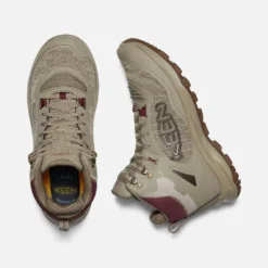 Keen Women's Terradora Flex Mid WP Hiking Boot - Plaza Taupe/Windsor Wine - Regular (B) -Nike Store 1026878 PLD PDP