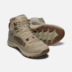 Keen Women's Terradora Flex Mid WP Hiking Boot - Plaza Taupe/Windsor Wine - Regular (B) -Nike Store 1026878 PPS PDP