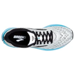 BROOKS Men's Hyperion Tempo Running Shoe - White/Black/Iced Aqua - Regular (D) -Nike Store 110339 129 O Hyperion Tempo