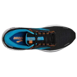 BROOKS Men's Adrenaline GTS 22 Running Shoe - Black/Blue/Orange- Regular (D) -Nike Store 110366 034 o adrenaline gts 22 mens cushion running shoe