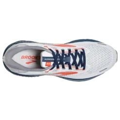 BROOKS Men's Adrenaline GTS 22 Running Shoe - Arctic/Red/Titan- Regular (D) -Nike Store 110366 004 O Adrenaline GTS 22