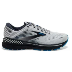 BROOKS Men's Adrenaline GTS 22 Running Shoe- Oyster/India Ink/Blue - Wide (2E)