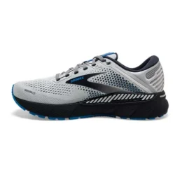 BROOKS Men's Adrenaline GTS 22 Running Shoe- Oyster/India Ink/Blue - Wide (2E) -Nike Store 110366 023 M Adrenaline GTS 22
