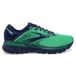 BROOKS Men's Adrenaline GTS 22 Running Shoe- Green/Navy- Regular (D)