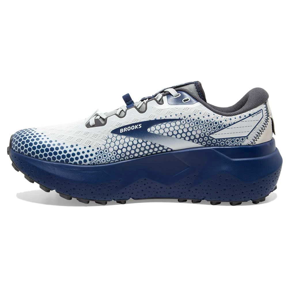 BROOKS Men's Caldera 6 Trail Running Shoe - Oyster/Blue Depths/Pearl - Regular (D) 4 BROOKS Men's Caldera 6 Trail Running Shoe - Oyster/Blue Depths/Pearl - Regular (D) - Image 4