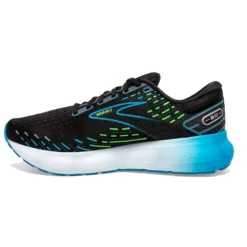 BROOKS Men's Glycerin 20 Running Shoe- Black/Hawaiian Ocean/Green - Regular (D) -Nike Store 110382 006 M Glycerin 20