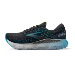 BROOKS Men's Glycerin GTS 20 Running Shoes - Black/Hawaiian Ocean/Green - Regular (D) -Nike Store 110383 006 M Glycerin GTS 20