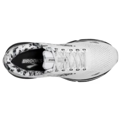 BROOKS Men's Ghost 15 Running Shoe- White/Ebony/Oyster -Nike Store 110393 149 O Ghost 15