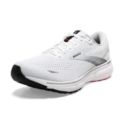 BROOKS Men's Ghost 15 Running Shoe- White/Black/Flame 9 BROOKS Men's Ghost 15 Running Shoe- White/Black/Flame -Nike Store 110393 184 Z Ghost 15