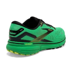 BROOKS Men's Ghost 15 Running Shoe- Green/Black/Sharp Green -Nike Store 110393 360 H Ghost 15