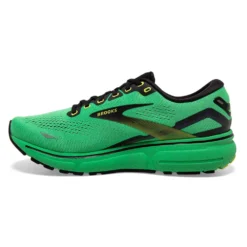 BROOKS Men's Ghost 15 Running Shoe- Green/Black/Sharp Green -Nike Store 110393 360 M Ghost 15