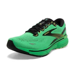 BROOKS Men's Ghost 15 Running Shoe- Green/Black/Sharp Green -Nike Store 110393 360 Z Ghost 15