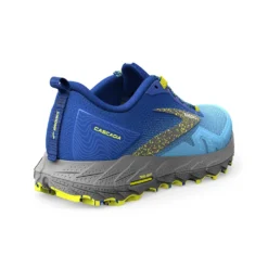BROOKS Men's Cascadia 17 Trail Running Shoe - Blue/Surf The Web/Sulphur - Regular (D) -Nike Store 110403 416 H Cascadia 17