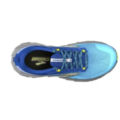 BROOKS Men's Cascadia 17 Trail Running Shoe - Blue/Surf The Web/Sulphur - Regular (D) -Nike Store 110403 416 O Cascadia 17
