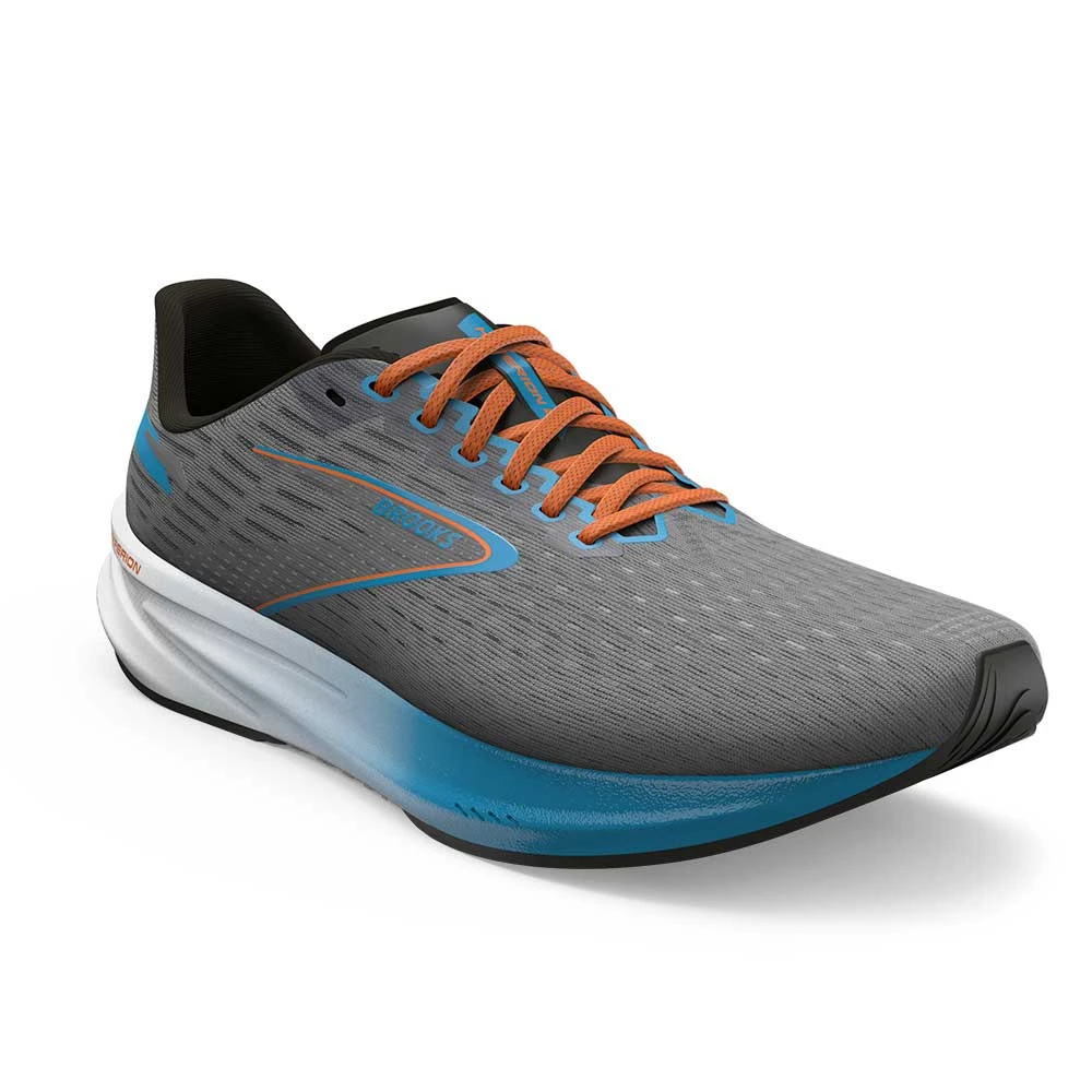 BROOKS Men's Hyperion Running Shoe - Grey/Atomic Blue/Scarlet - Regular (D) 2 BROOKS Men's Hyperion Running Shoe - Grey/Atomic Blue/Scarlet - Regular (D) - Image 2