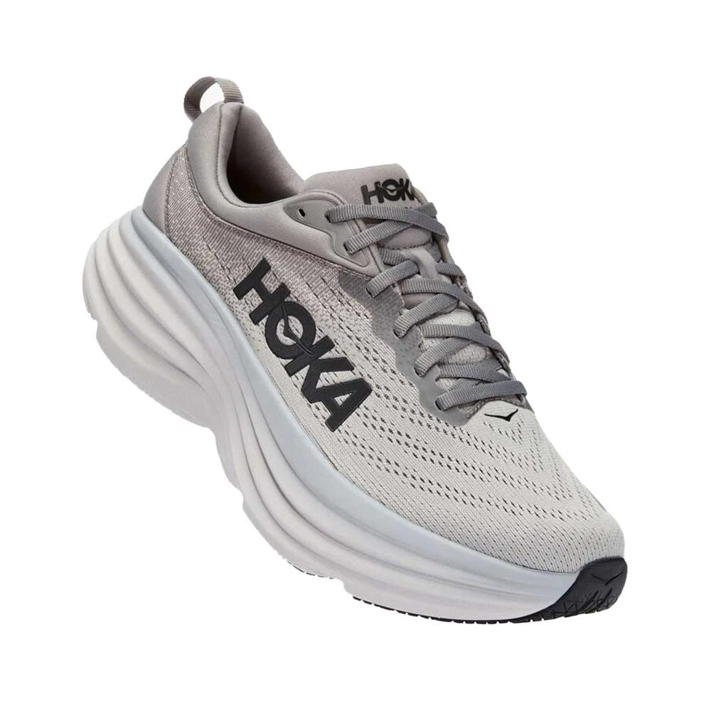 Hoka Men's Bondi 8 Running Shoe- Sharkskin/Harbor Mist- Wide (2E) 3 Hoka Men's Bondi 8 Running Shoe- Sharkskin/Harbor Mist- Wide (2E) - Image 3