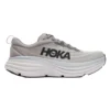 Hoka Men's Bondi 8 Running Shoe- Sharkskin/Harbor Mist- Wide (2E)