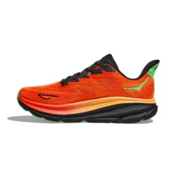 Hoka Men's Clifton 9 Running Shoe- Flame/Vibrant Orange - Regular (D) -Nike Store 1127895 FVOR 8