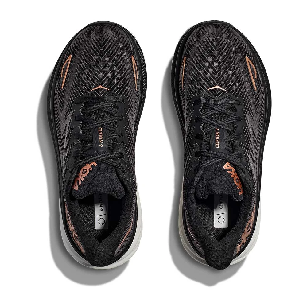 Hoka Women's Clifton 9 Running Shoe - Black/Copper - Wide (D) 6 Hoka Women's Clifton 9 Running Shoe - Black/Copper - Wide (D) - Image 6