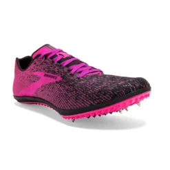 BROOKS Women's Mach 19 Track Spike - Black/Hollyhock/Pink- Regular (B) -Nike Store 120311 063 A Mach 19 scaled