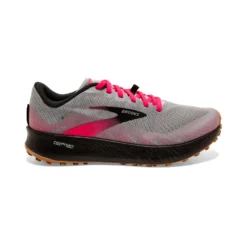 BROOKS Women's Catamount Trail Running Shoe - Alloy/Pink/Black - Regular (B)