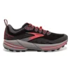 BROOKS Women's Cascadia 16 GoreTEX Trail Running Shoe - Black/Blackened Pearl/Coral - Regular (B)
