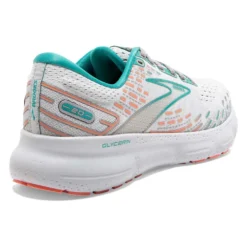BROOKS Women's Glycerin 20 Running Shoe- Oyster/Latigo Bay/Coral - Wide (D) -Nike Store 120369 061 H Glycerin 20