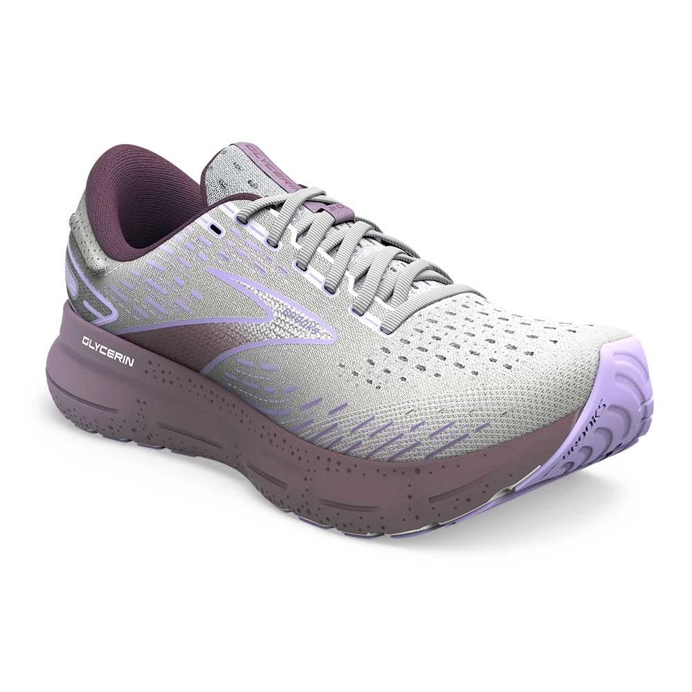 BROOKS Women's Glycerin 20 Running Shoe- White/Orchid/Lavender - Regular (B) 2 BROOKS Women's Glycerin 20 Running Shoe- White/Orchid/Lavender - Regular (B) - Image 2