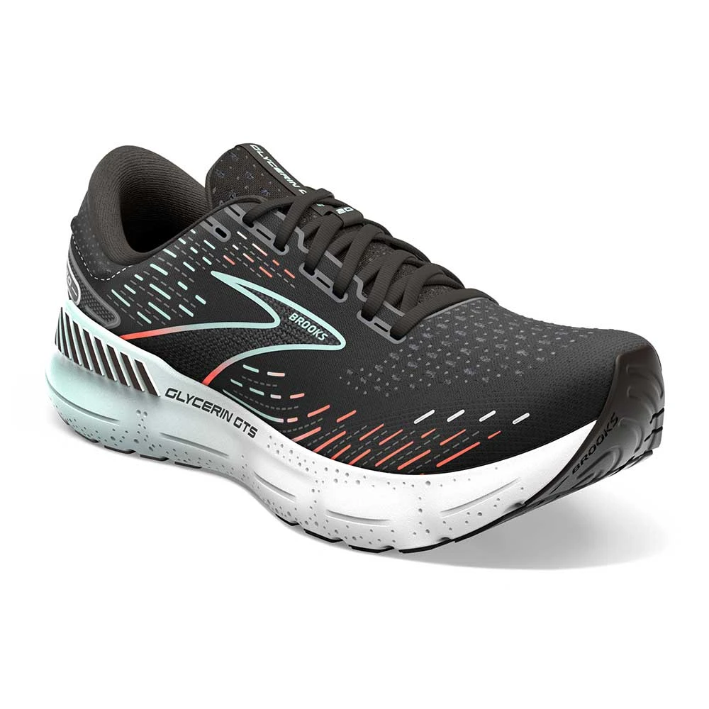 BROOKS Women's Glycerin GTS 20 Running Shoe - Black/Red/Opal - Regular (B) 3 BROOKS Women's Glycerin GTS 20 Running Shoe - Black/Red/Opal - Regular (B) - Image 3