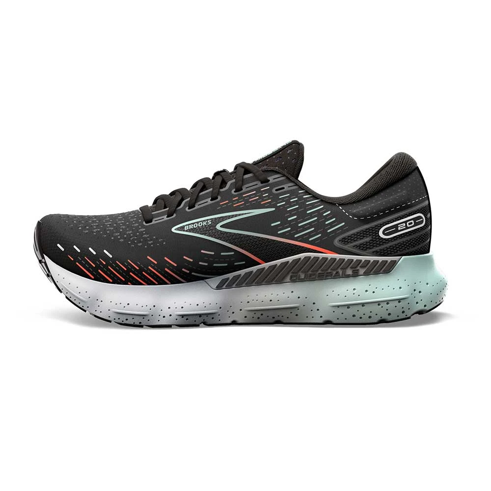 BROOKS Women's Glycerin GTS 20 Running Shoe - Black/Red/Opal - Regular (B) 2 BROOKS Women's Glycerin GTS 20 Running Shoe - Black/Red/Opal - Regular (B) - Image 2
